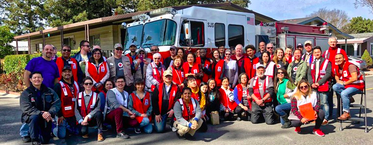 Photo of team of Silicon Valley Red Cross volunteers.