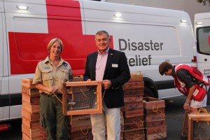 Danelle Jacobs with Steve Countouriotis, Board Chair, American Red Cross of the California Northwest