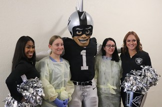Student nurses with Raiders420x279